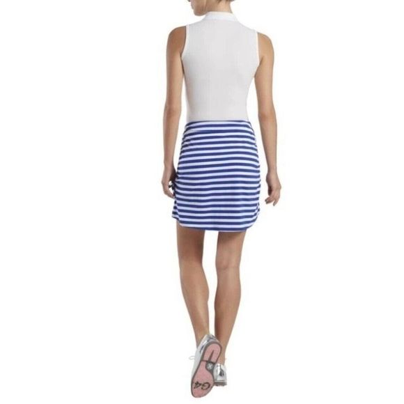 G/Fore Womens Ruched Striped Skort Lapis XS M L GFore Golf Skirt - Picture 4 of 8